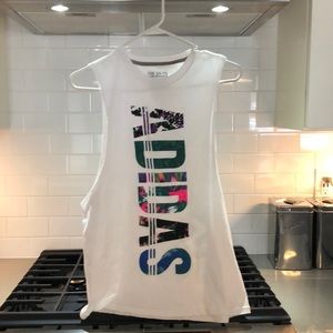 White adidas tank top cut style. Size small
